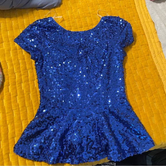 Blue Sequin Blouse - Picture 1 of 2